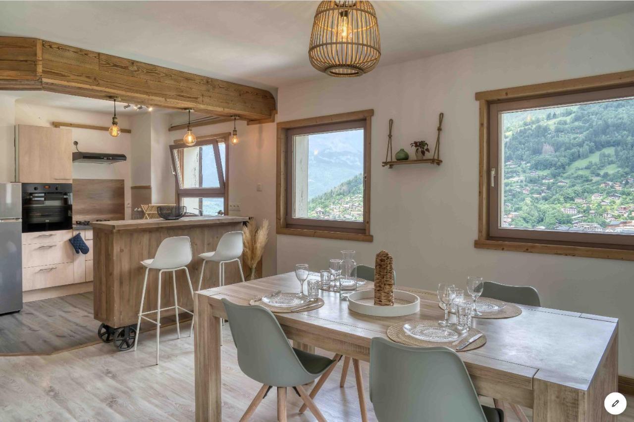 Chalet Mirador appartement vue panoramique Saint-Gervais-les-Bains Exterior foto