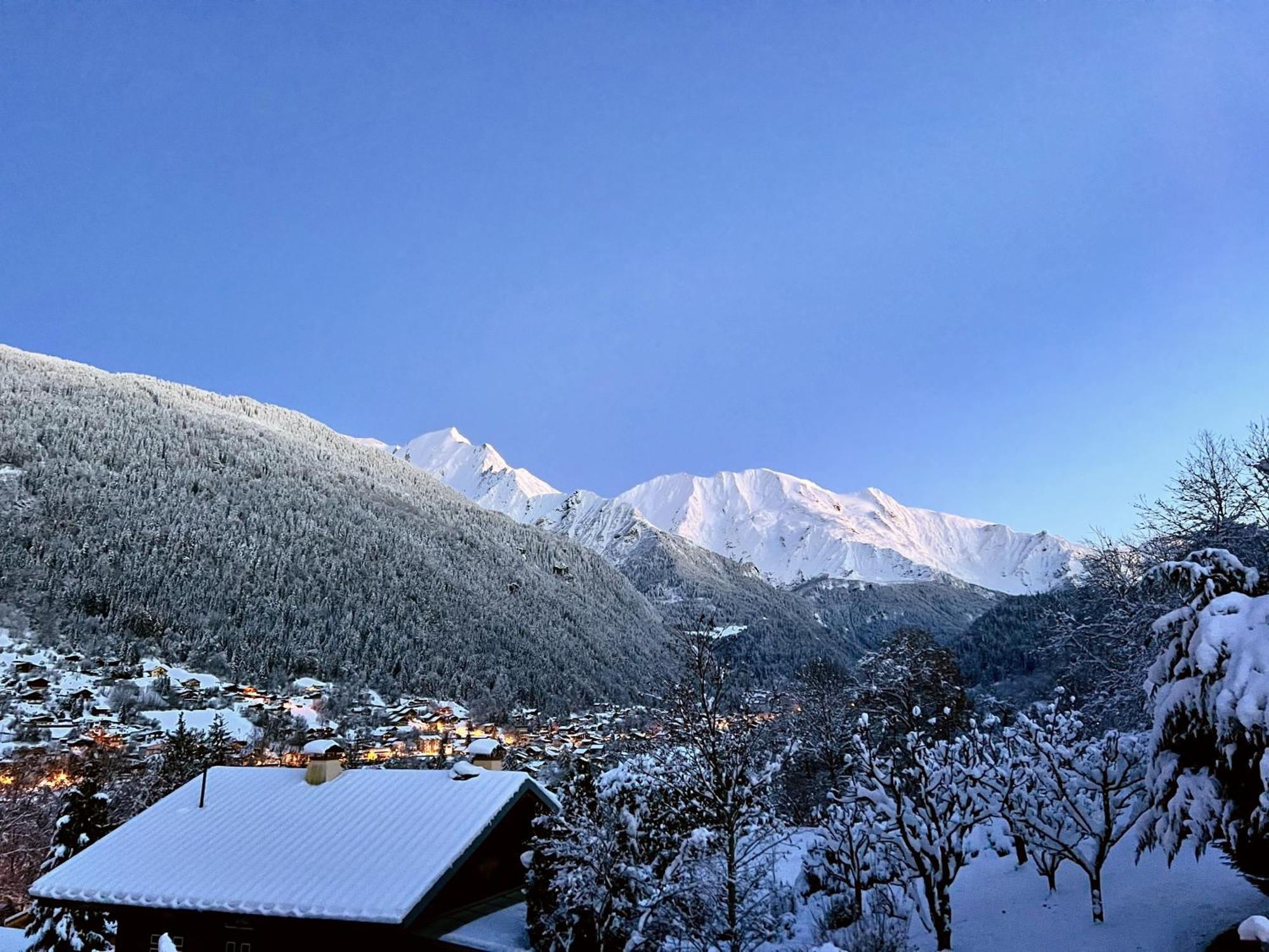 Chalet Mirador appartement vue panoramique Saint-Gervais-les-Bains Exterior foto